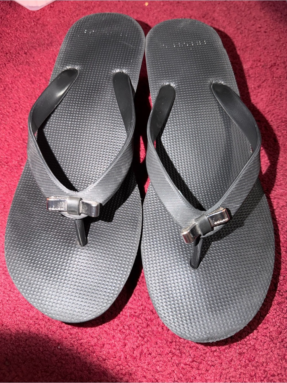 Coach Black Women's Flip Flop Sandals